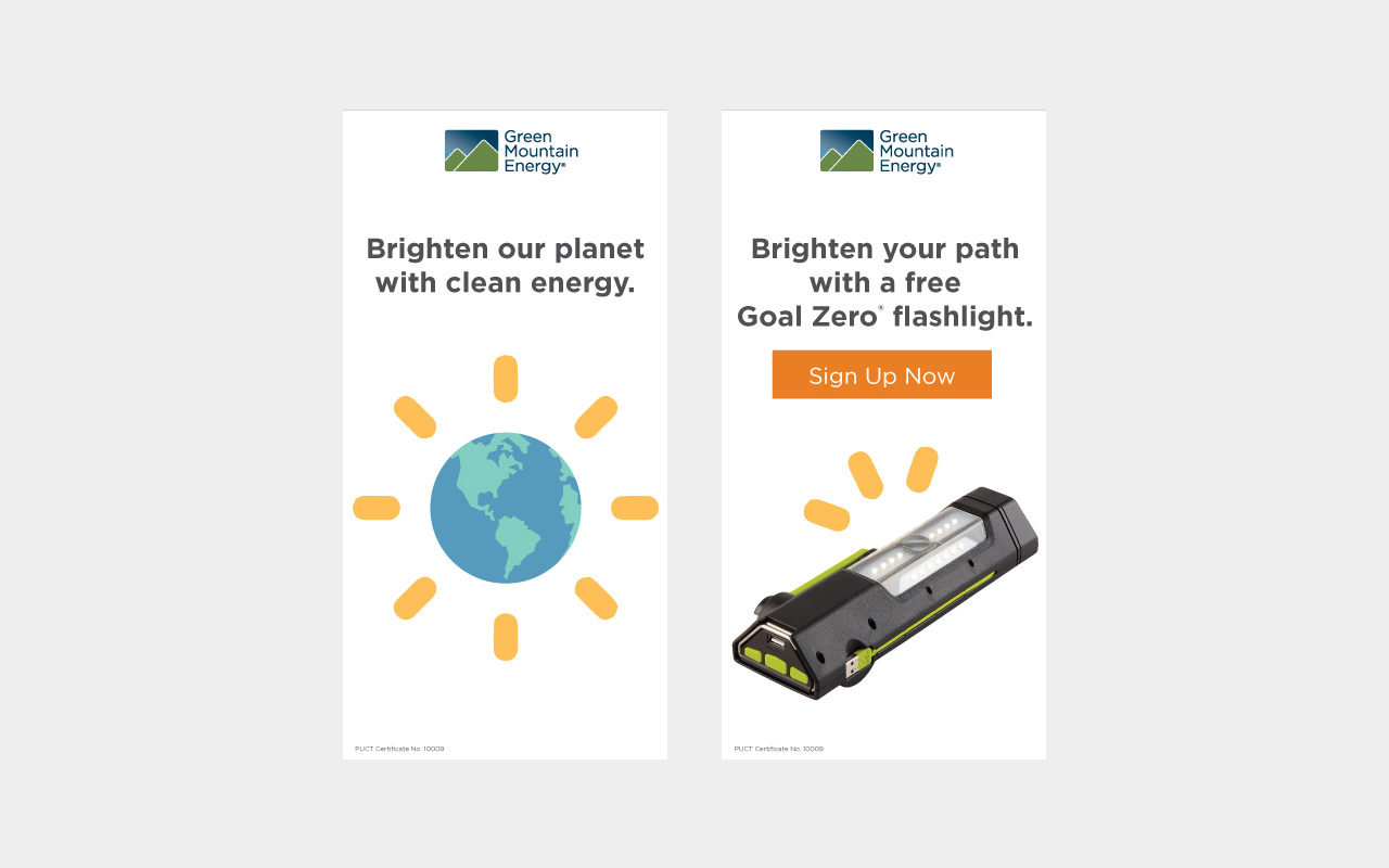 Green Mountain Energy Digital Advertisements